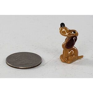 Hagen Renaker Mini Hound Dog Miniature Figurine A-463 Bassett Beagle Light Brown
